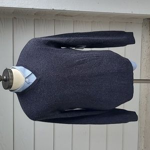 SAKS‎ FIFTH AVENUE Dark Grey Weave CASHMERE Large Mens V Neck Sweater NEW